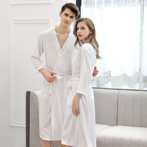 Summer Couple Bathrobe Men Women Towel Nightwear Daily Casual Home Lounge Robe Comfortable Sleepwear домашняя одежда женская