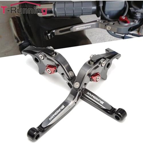 LOGO BURGMAN Moto Modified Accessories CNC Aluminum Brake Clutch Levers For Suzuki Burgman 650 2013-2018 2016 2017 Adjustable