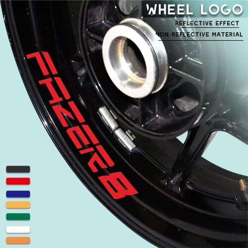 New motorcycle wheel sticker waterproof reflective wheel decals rim decoration logo for YAMAHA FAZER8 fazer 8