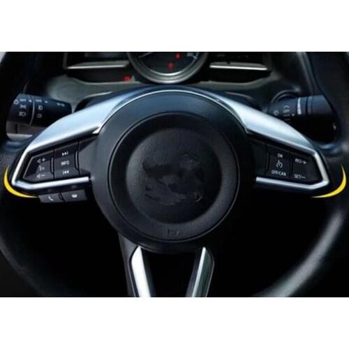 Car Interior Steering Wheel Cover Trim Bezel Styling For Mazda CX-5 CX5 2017 2018 ABS Accessories Moldings New