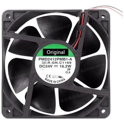 Original 100% working PMD2412PMB1-A 12CM double ball bearing fan 24v 18.2W server inverter cooling fan