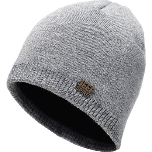 Autumn Winter Knitted Hat Men Caps Keep Warm Windbreaker Outoodr Casual Dad Hat Solid Color Wool Acrylic Hedging Cap For Men