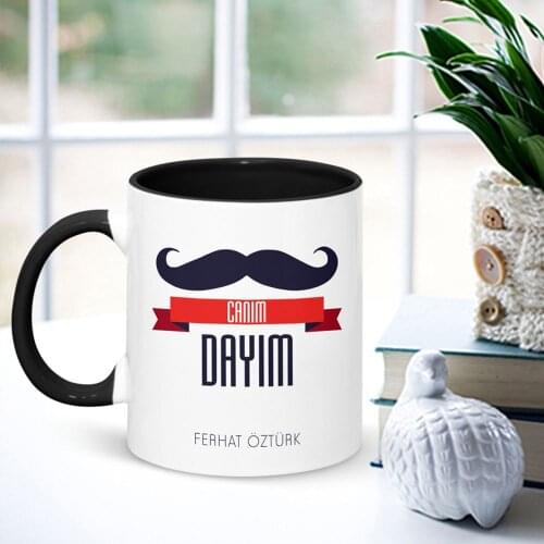 Personalized Dear Dayım Black Mug Cup