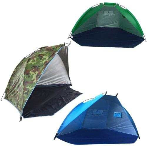 2 Person Beach Tent Single Layer Windproof Waterproof Sun Shelter For Fishing Hiking Camping Accessories