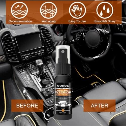 Car Leather Interior Renovation Agent Auto Plastic Leather Long-lasting Refresh Hydrophobic Coating Cleaner Car Retreading Agent