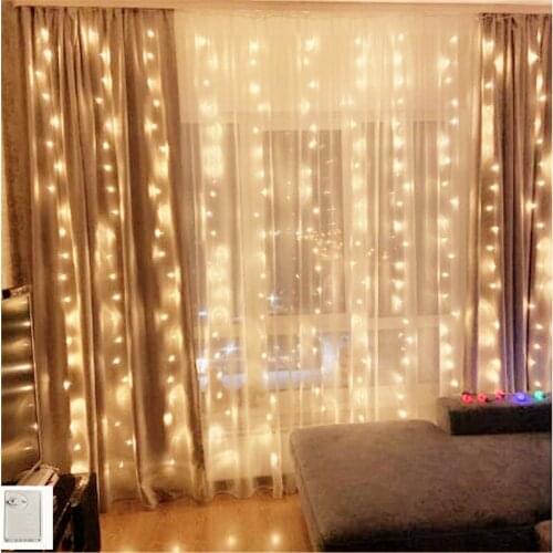 Memory 4*2.5M Window Curtain LED String Light Christmas Fairy Icicle Light Garland Wedding Party Garden Home Decorative Light