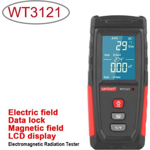 WT3121 Handheld EMF Meter LCD Digital Electromagnetic Radiation Tester Electric Field Electron Magnetic Field Dosimeter Detector