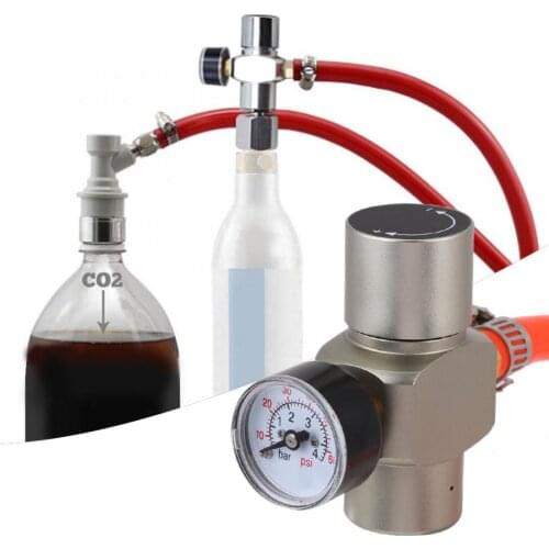 Tr21x4 CO2 Mini Gas Regulator Keg Adapter Pressure Gauge Charger Kit Soda Accessories Kitchen Tool