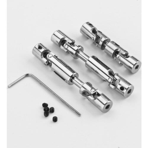 3Pcs Metal Cardan Shaft Universal Transmission Shaft 48mm 62mm Accessories for 6WD Six Drive 6x6 RC Military Army Truck Models