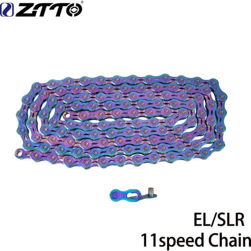 ZTTO 11Speed SLR Chain 11s EL Colorful chain Road Bicycle ultralight Durable missing link Rainbow for parts K7 MTB Mountain Bike