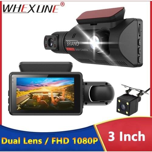 3.0 Inch Video Recorder Dash Cam Hidden Dual Surveillance Camera DashCam 1080P Car DVR Night Vision Parking G-sensor Dash Camera