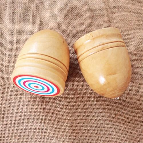 High Quality Spinning Top Children Developmental Toy Abrasion Resistant Puzzle Wooden Classic Kids Spinning Top Play Game Gyro