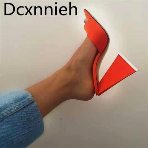 Block Super High Heels Women Slippers Runway Party Shoes Woman Sexy Chunky Heels Summer 2021 Shoes Ladies Gladiator Sandals