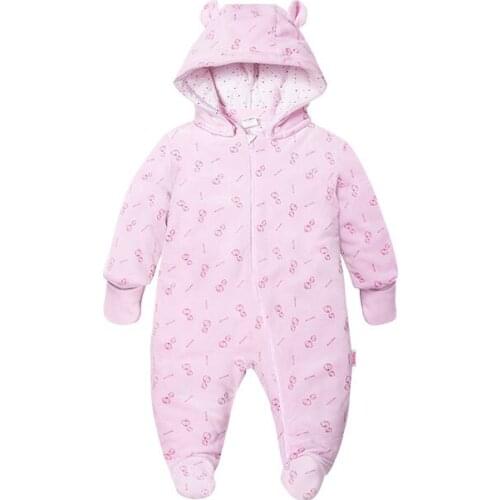PONGSONA Baby Boy Girl Winter Jumpsuit Newborn Infant Cotton-padded Clothing