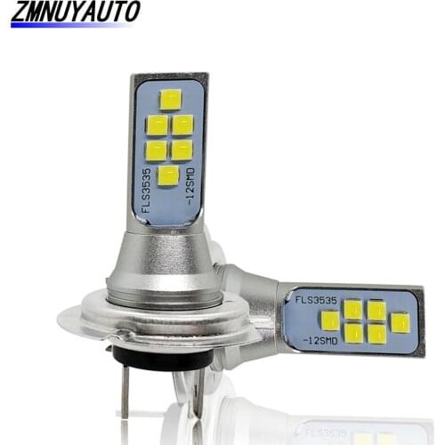 2PCS H7 Led Bulb Car Fog Lamp 1400LM 6500K Super Bright White Driving Day Running Lights Auto Lamp DC 12V 24V