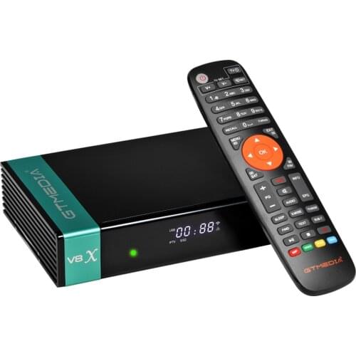 2 Piece GTMedia V8X DVB-S/S2/S2X Digital Satellite Receiver Full HD 1080P Support PowerVu,Bisskey,IPTV, H.265 Built-in Wifi CA