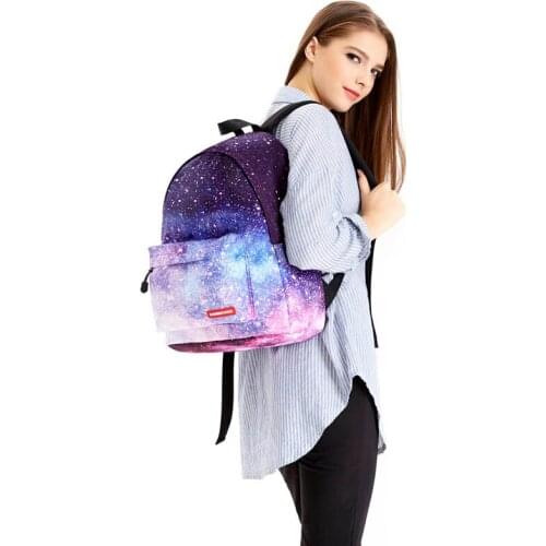 2017 Fashion Milky Way Starry Sky Girls Backpack Big Capacity School Bags For Teenagers Printing Backpacks For Girls Mochila