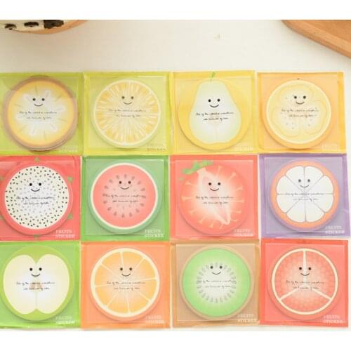 24packs/lot Sweet Fresh Fruit design Notepad Kawaii Sticky note Memo Pads message notes for students Writing scratch pad