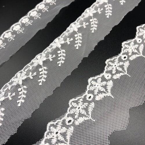 3 meter/lot High Quality White Cotton Lace Trimming Ribbon Home Textiles