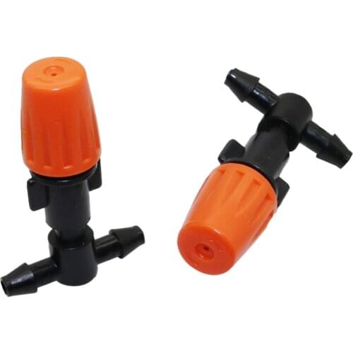 Orange Atomizing Misting Nozzles Cooling Fog Sparyers Garden Irrigation Farm Lawn Greenhouse Watering Sprinklers 5 Pcs