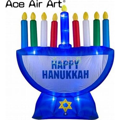 7ft Wonderful Inflatable Menorah,Hanukkah Decoration For Your Yard