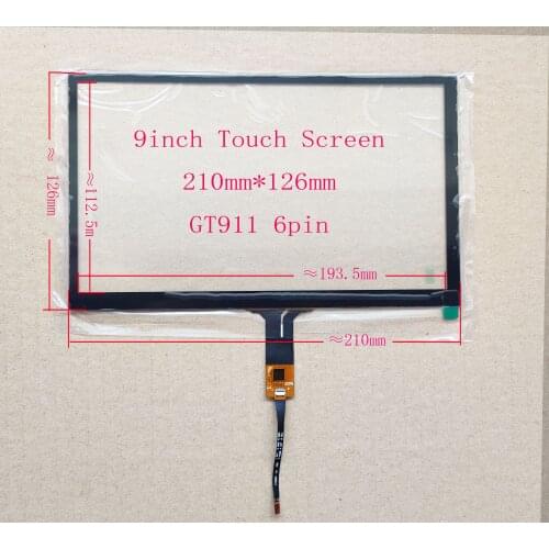 9 inch Capaivitve Touch For Car DVD Navigation Carpc DIY Univesal GT911 6pin Raspberry Android FPC