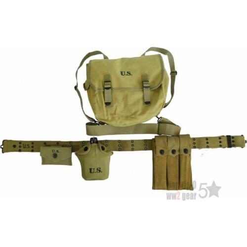 WWII WW2 US ARMY SOLIDER GEAR COMBAT CANVAS M36 HAVERSACK SET WORLD WAR II SOLDIER MILITARY