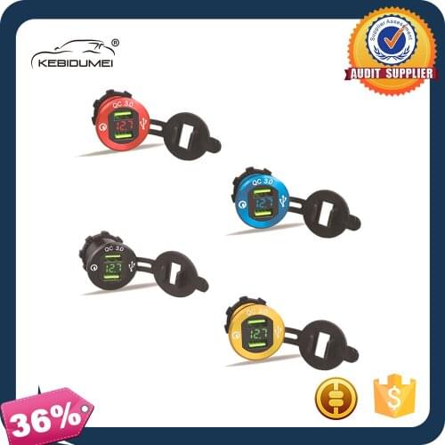 Dual USB LED Display QC3.0 Quick charge car charger 2 port Cigarette Lighter Adapter Charger USB Power Adapter