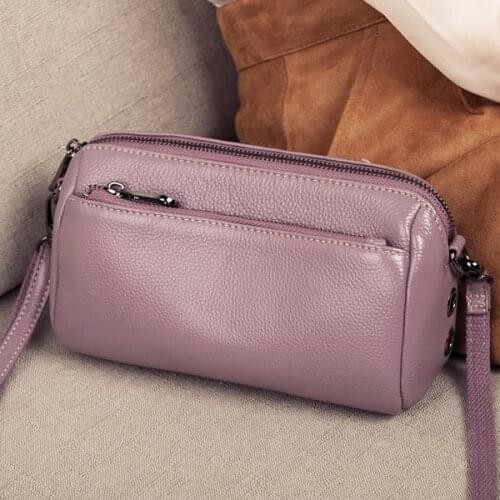 Ladies Handbags and Purse Pouch Genuine Leather Small Crossbody Bags for Women Shoulder Bag Female Clutch Evening Messenger Bag