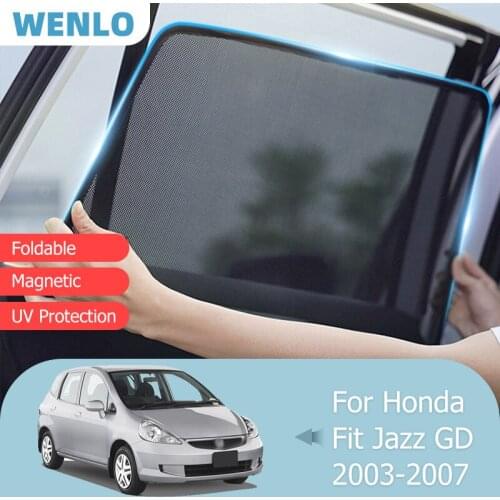 For Honda Fit Jazz GD 2003-2007 Front Windshield Car Sunshade Side Window Screen Blind Sun Shade Magnet Door Visor Mesh Curtain