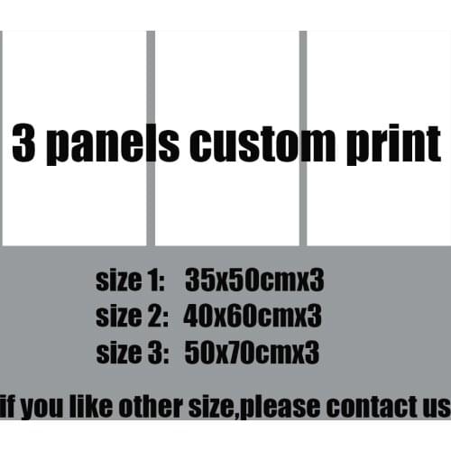 Custom Print 3 Panels Painting Canvas Art Posters And Prints Family Photo Anime Movie Pet Landscape Anniversary Pictures