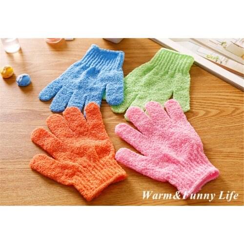 Candy Colors Body Wash Skin Spa Bath Scrubber Clean Brush Five Fingers Bath Towel Gloves Bath Shower Bath Amenities