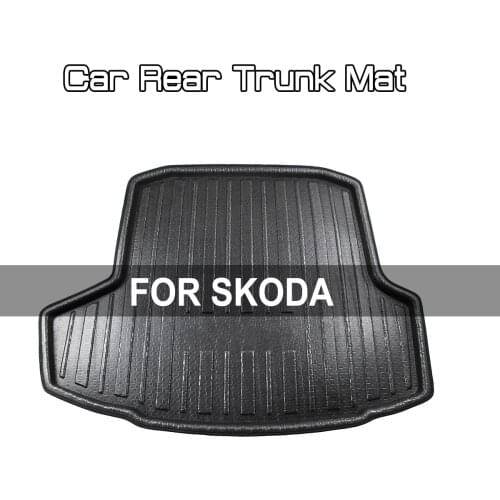 FOR SKODA Octavia Fabia Superb Rapid FABIA YETI Superb KODIAQ Car Rear Trunk Boot Mat Floor Mats Cargo mat Waterproof