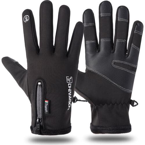 Cold-proof Ski Gloves Waterproof Winter Gloves Cycling Fluff Warm Gloves For Touchscreen Cold Weather Windproof Anti Slip