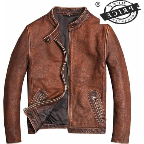 Size Real Plus Leather Coat Men Autumn Winter Clothes 2021 Streetwear Genuine Leather Jacket Fit Mens Leather Jacket 6a1