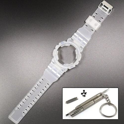 Soft Rubber Watch Band Strap For Casio G-SHOCK GA-110 GA-100 GA-120 GD100 GAX-100 Bezel Sport Wristband GA110 GA100 Bracelet