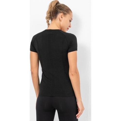 Wholesale Women Workout Short Sleeve Tshirt Compression Fitness Yoga Crop Top Wear Lady Gym Sexy