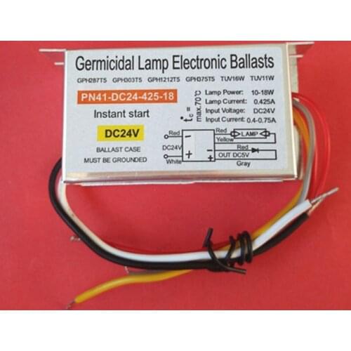 DC 24V power ballast PN41-DC24-425-18 10-18W ultraviolet lamp ballast