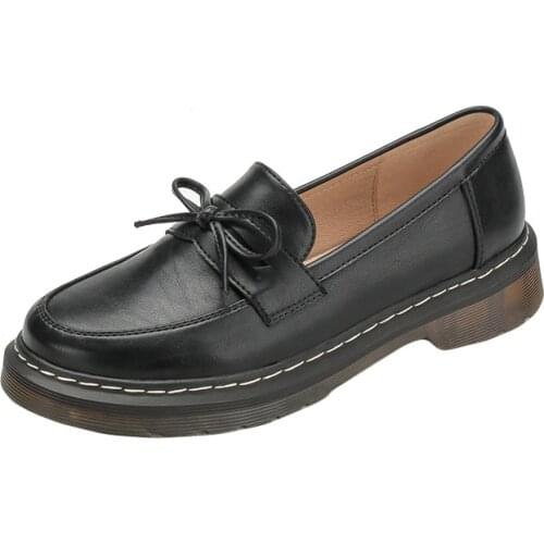 Casual Autumn New Leather Shallow Mouth with Belt Plus Size Women Shoes 41 42 43