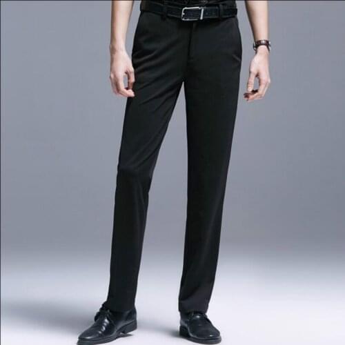 S-4xl Original Design 2020 Mens Four Seasons Casual Slim Tide Feet Pants Business Gentleman Balck Fashion Plus Size Trousers