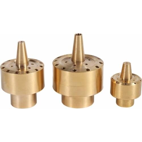 Garden Brass Fountain Nozzle Brass Column Flower Style Water Pond Fountain Garden Fitting Hose Sprinkler Head 1/4" Garden Tools
