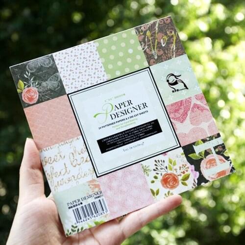 DIY home flowers & Sweet heart Scrapbooking paper pack of 26 sheets handmade craft paper craft Background pad
