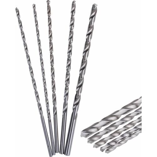 4-8mm HSS Twist Drill Bit Extra Long 200mm Straight Shank Auger For Metal Plastic Power Tools Wood Metal Drilling Tool