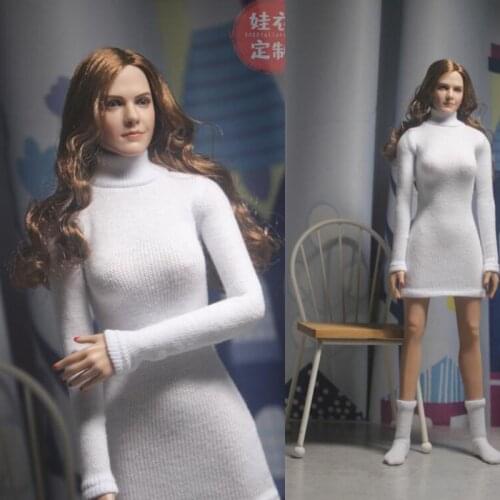 1/6 High Collar Sweater Clothes Suit Fit 12'' Female TBLeague Action Body Per-Sale