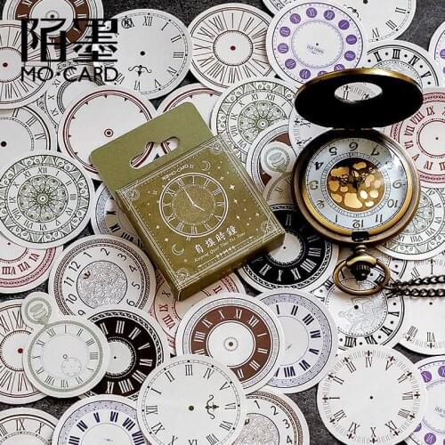 1@#New 1Set Stationery Stickers DIY Clock Paper Kawaii Stickers Decoration Diary Scrapbooking Art Supplies