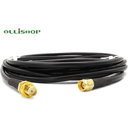 1 Meter SMA Male to SMA Female plug to jack LMR195 Extension cable Low-Loss Coax 50 Ohm Antenna Lead Extender Connector ALLiSHOP