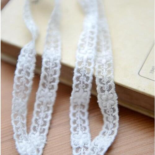 10 Meters Home Textile Embroidery Ivory Cotton Lace Handmade Curtain Accessorie Lace Trims Webbing Accessories 1cm