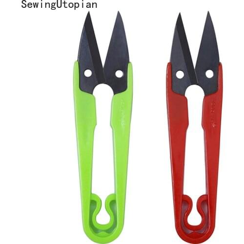 12PCS Thread Scissors U Sewing Clipper Beading Thread Cutter for Trimming Threads Stitch DIY Supplies Embroidery Yarn Tools
