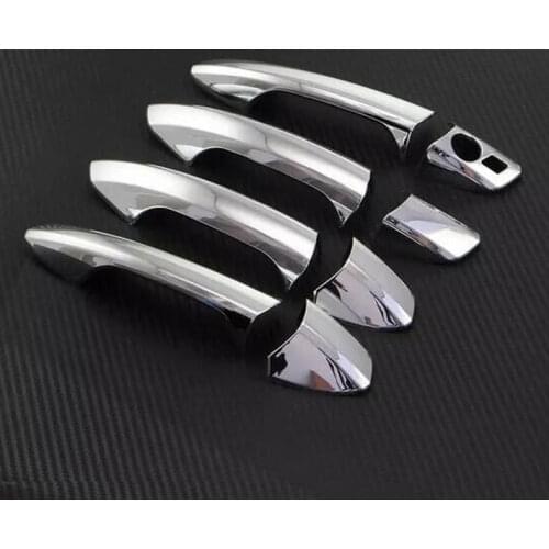 4 pcs/set Chrome ABS Exterior Door Handles Cover Molding Trim Sequined Decoration For 2014 2015 GLA X156 Car Styling Covers