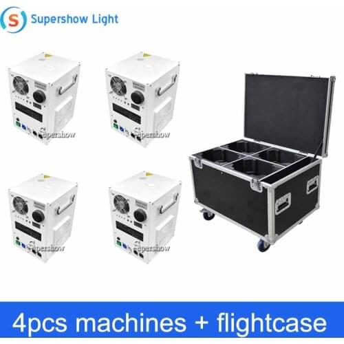 4Pcs/lot Flightcase White Fusion Wedding Party Electric Stage Cold Fire Sparkler 750W Special Stage Effect Fountain Machine